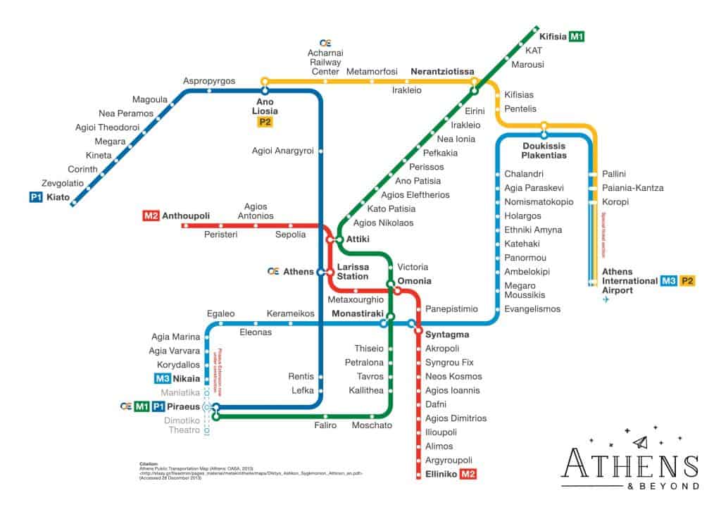  Афины метро: Газрын зурагтай бүрэн гарын авлага