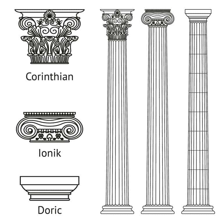  As tres ordes da arquitectura grega
