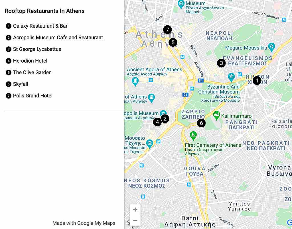  Die besten Restaurants mit Dachterrasse in Athen