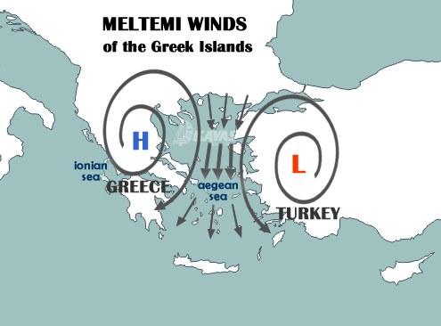  Meltemi Winds of Greece: Greziako uda haizetsuak